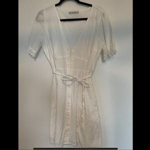 White AF Button up dress - size L